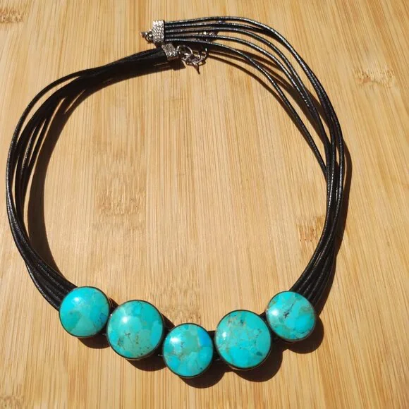 Jay King DTR 925 Sterling Silver Turquoise Rainbow Calsilica Reversible - Picture 5 of 10